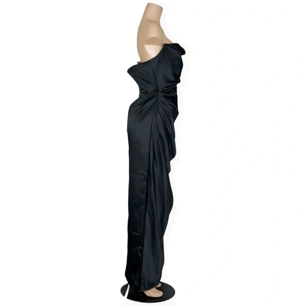 House of CB Strapless Black Maxi Dress